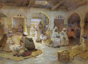 コーヒーハウス アルジェリア フレデリック・アーサー・ブリッジマン アラブ Oil Paintings
